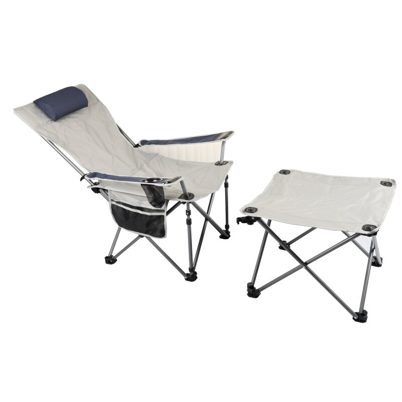 Convertible Lounger Chair with Detachable Swivel Side Table/Footrest B358T