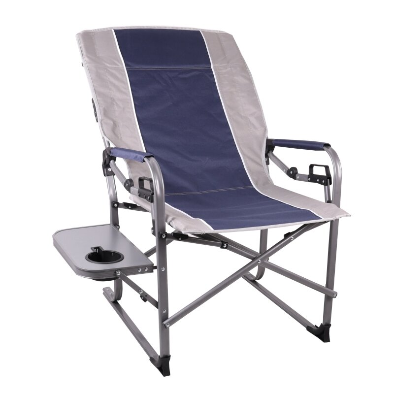 Reclining Lounger Chair with Side Table & Easy-Lift Backrest Adjuster B414