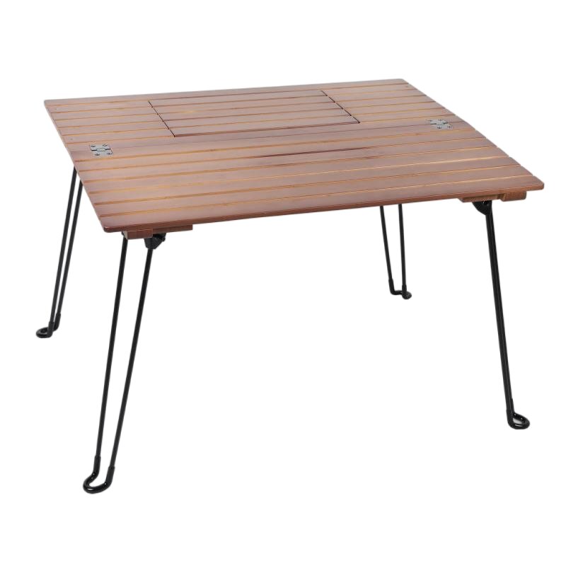 Bamboo Top Folding Table With BBQ Stove BT660