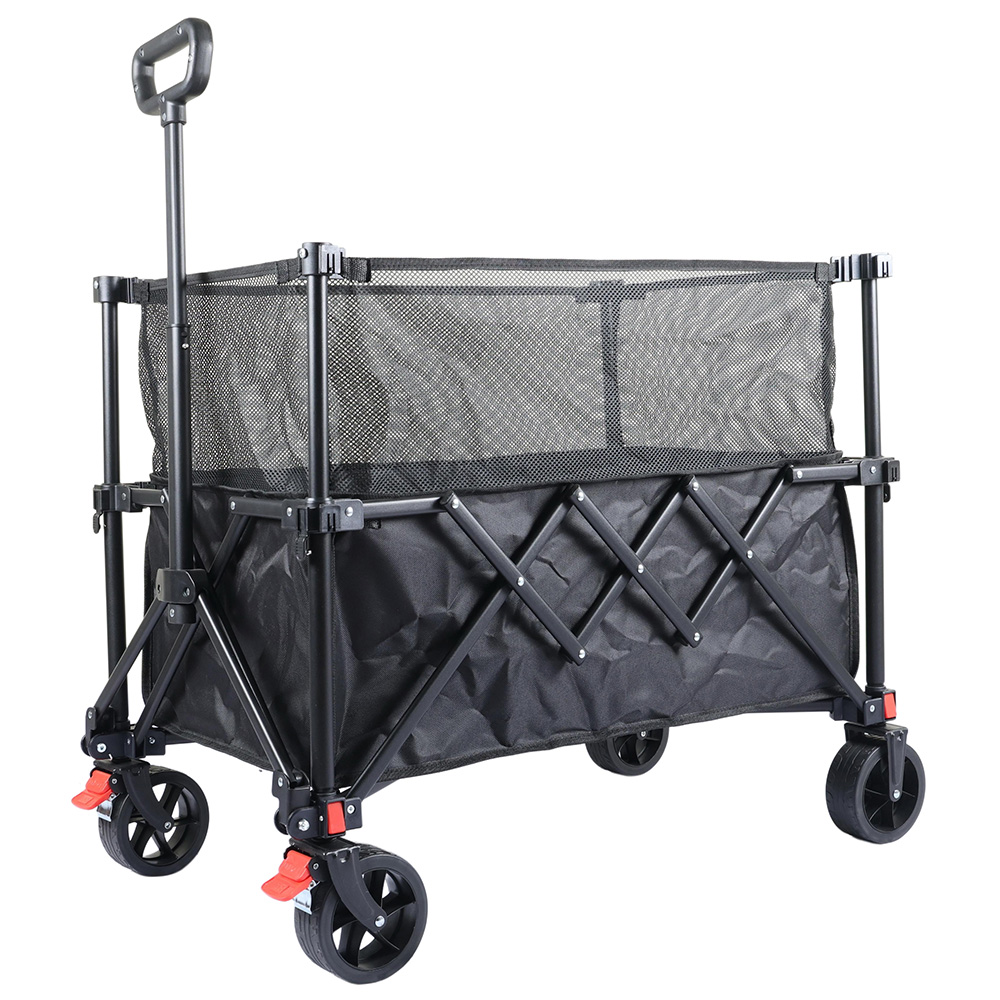 130L large-capacity folding camping wagon with steel frame (1010-MXH BZJ)