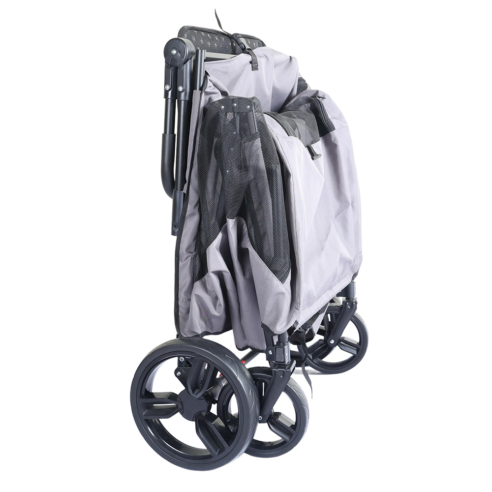 260L Folding Pet Wagon with Ramp & Mesh Canopy PC007-B